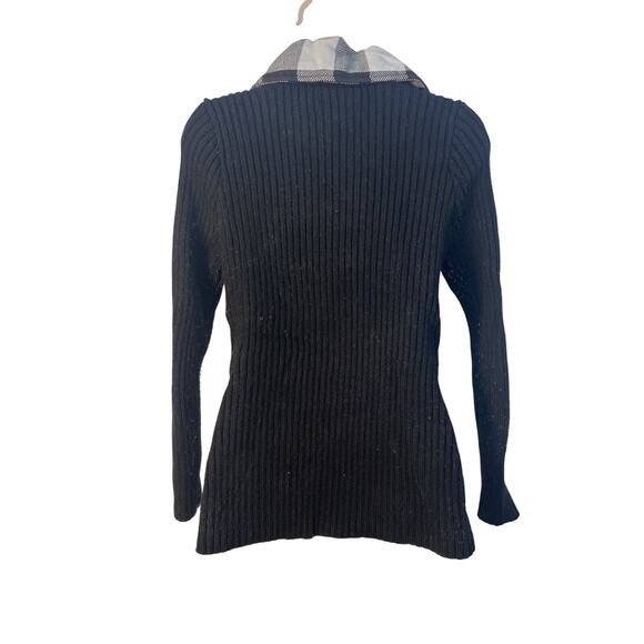 JJ Basics Black and White Checkered Button Up Jacket Size Small - Picture 2 of 7